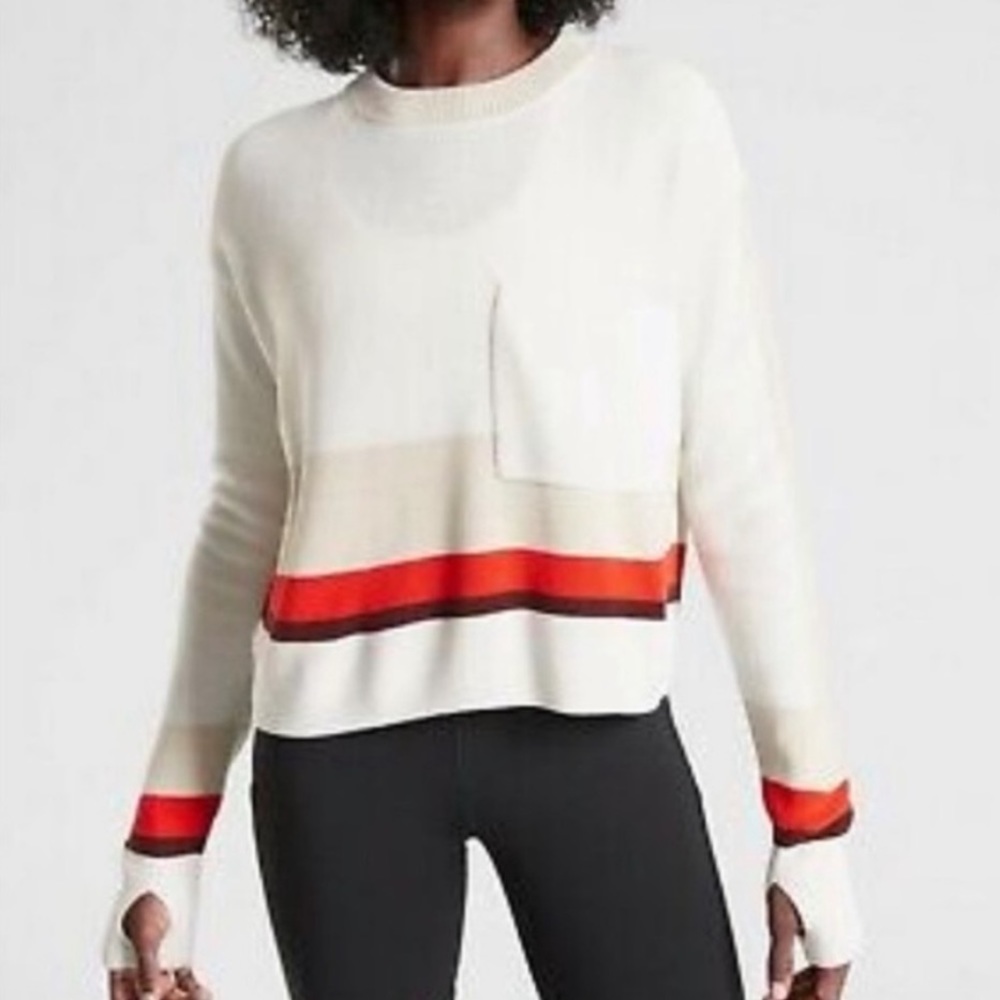 Athleta Trailhead Colorblock Merino Athleisure Sweater // Size S